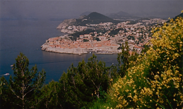   The old town of " DUBROVNIK " in Croatia.....     as seen from the Highway leading to Montenegro....